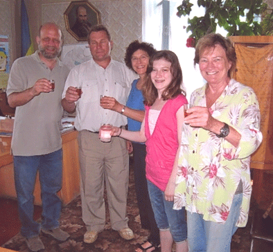 Jon, Pogrebische Mayor Michaeleovic, Kate, Michelle and Jackie.